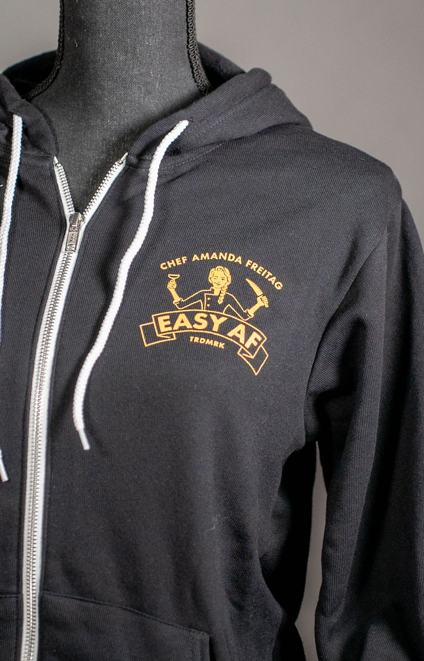 EASY AF Rockin Chicken Cozy Zipped Hoodie